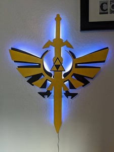 Lámpara de Pared LED 3D de <span class=keywords><strong>Anime</strong></span> <span class=keywords><strong>Zelda</strong></span>, Diseño de Espada, Luz Nocturna para Dormitorio Infantil, 16 Colores, Control Remoto, Decorativa, de Plástico para Colgar en la Pared - Product Image 4