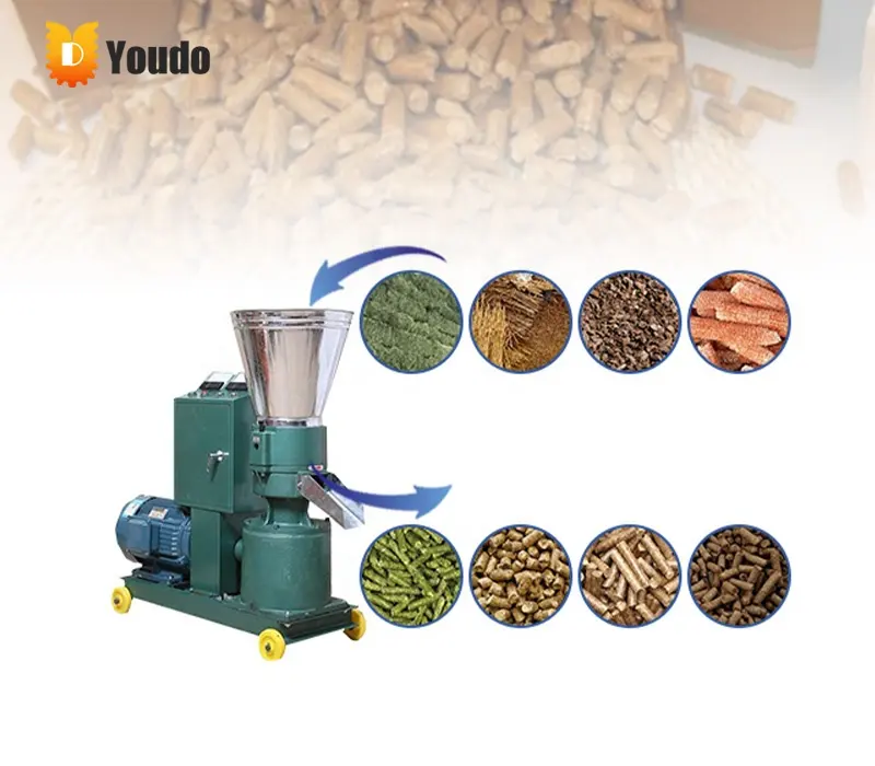 Diesel Flat Die Chicken Animal Feed Press Extruder Parrot Poultry Animal Feed Pellet Making Mill Machine In Australia Malaysia