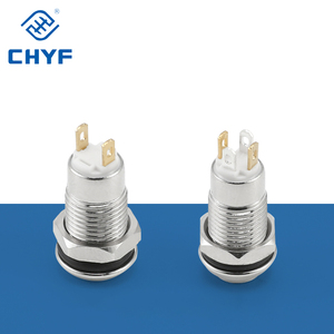 Cao không thấm nước IP65 chuyển đổi 8mm 10mm Nhôm nhựa tự khóa Chốt đẩy nút 24V 12V Max thép không gỉ kim loại - Product Image 5