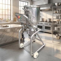 Robot culinaire vertical commercial 20-32L 1800W 2800 tr/min pour couper, mélanger, préparer des sauces, des légumes, des fruits, de la tahini, de la pâte d'arachide et des glaces