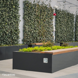Vincentaa Banc moderne personnalisé avec boîte à fleurs Mobilier de ville d'extérieur Banc d'extérieur Fournisseur - Product Image 2