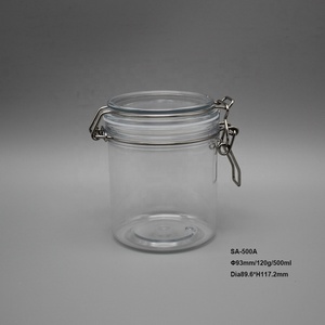 Kín Clip Nắp Nhỏ Rỗng PET Trà Lưu Trữ Jar 500Ml, Hình Tròn Rõ Ràng 500Ml Nhựa Nhà Bếp Thực Phẩm Lớp Lưu Trữ Container - Product Image 4