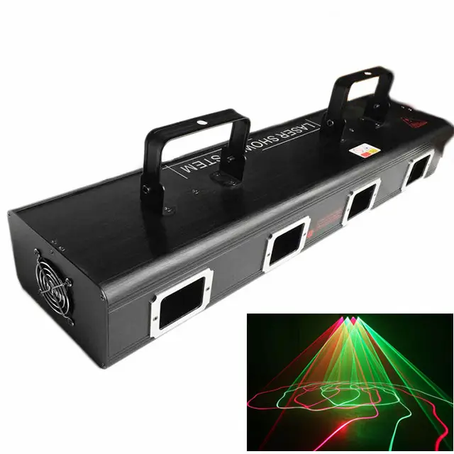China factory cheap Four head red green blue yellow Laser Show System Stage beam light effect lighting for party event
