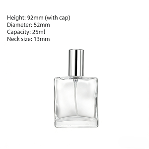 25ml Flat Glass Perfume Air Freshener Spray Bottle with Pump Sprayer and Reed <strong>Diffuser</strong> for Home &amp; <strong>Car</strong> Use - Product Image 2
