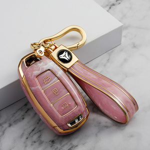 Funda de TPU suave de primera calidad para llave de coche, carcasa para <span class=keywords><strong>Hyundai</strong></span> IX25 IX35 MISTRA Elantra Tucson Sonata VERNA LAFESTA, llavero, bolsa - Product Image 3