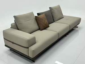 Juego de sofás seccionales de cuero de lujo moderno italiano, sofá de esquina Modular, muebles de sala de estar, Villa, <span class=keywords><strong>Hotel</strong></span>, apartamento, uso - Product Image 5