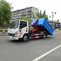 Camion à ordures compacteur à crochet DaYun 6CBM avec transmission manuelle, moteur diesel, camion à ordures hydraulique à vendre