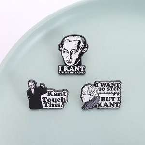 Broche Portrait penseur classique Emmanuel <span class=keywords><strong>Kant</strong></span> broche <span class=keywords><strong>de</strong></span> <span class=keywords><strong>philosophie</strong></span> pour les festivités du nouvel an ange croix accessoire <span class=keywords><strong>de</strong></span> mode pour - Product Image 3
