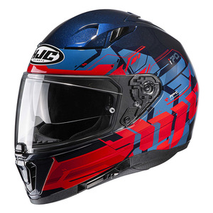 Casco Integrale Hjc I70 Blu Rosso L in Policarbonato per Moto - Product Image 1