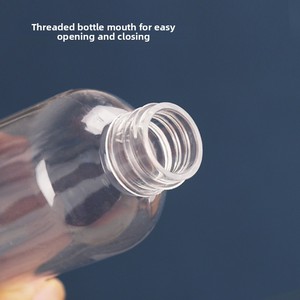 卸売カスタマイズ3-1000ml PET透明プラスチックボトル小型薬瓶蓋付き液体ボトル - Product Image 5