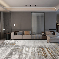 High-end Hot Sale Big Area Rugs Stain Resistant Home Decor Luxury Gold Line Hotel Decoration Floor Carpet Tile Rug Carpets