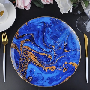 Stock luxe <span class=keywords><strong>chic</strong></span> glaçure porcelaine <span class=keywords><strong>assiette</strong></span> pour banquet de mariage en céramique vaisselle - Product Image 5