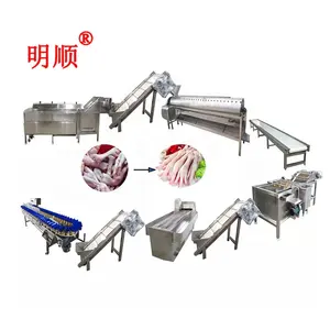 Hot sale poultry duck chicken feet paws processing peeling machine line chicken feet scalding cutting machine