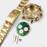Kit d'accessoires pour montre avec boîtier de 40 mm, nouveau style pour montres automatiques pour hommes 7750, ensemble de montres-bracelets en acier massif avec verre saphir, à assembler