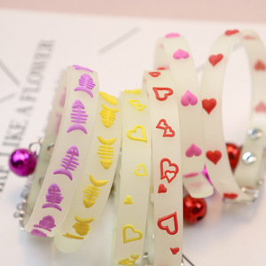 Pet Silicone Glow In Dark <b>Collar</b> For Cats And <b>Dogs</b> Small Medium <b>Large</b> Size Modern Style All Seasons Use - Product Image 3