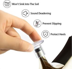 Protections de talon antidérapantes de remplacement, protège-talons, protège-talons transparents pour chaussures hautes pour l'herbe - Product Image 6