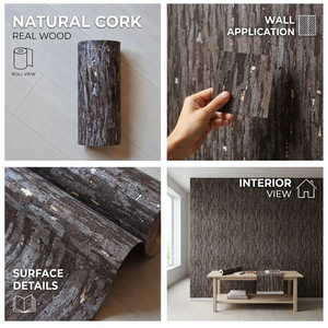 Papier peint <span class=keywords><strong>mural</strong></span> rustique en bois naturel avec incrustation de feuille, effet vintage, faible MOQ, vente en gros d'usine - Product Image 2