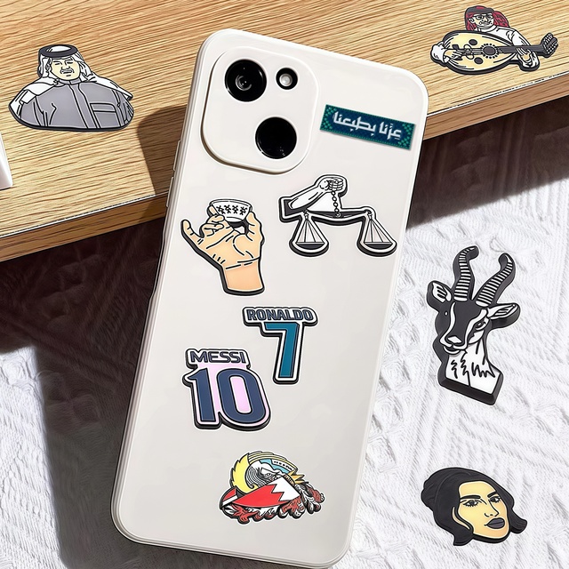 Souvenirs Badge 3D Metal Sticker Label Die Stamping Custom Oman Saudi Uae Country Flag Metal Cell Mobile Phone Sticker for Phone