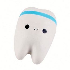 Balle anti-stress en mousse PU en forme de dent, avec logo personnalisé, jouet à presser pour la promotion d'entreprise - Product Image 1