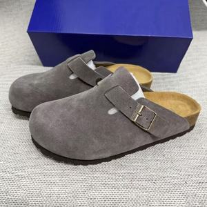 Sandales Birkenstock en cuir de vachette, semelle en liège légère et respirante, demi-ouvertes, rehaussées, à semelle épaisse, bout fermé, doublure en cuir - Nouveauté - Product Image 3