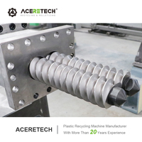 Aceretech Nouvelle machine de recyclage de plastique à vis simple pour PP/PA/PPR/EPS/HDPE/LLDPE/EVA avec moteur
