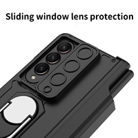 Coque à charnière magnétique de luxe pour Samsung Galaxy Z Fold 4 Coque avec film intégré Coque pour téléphone portable PC