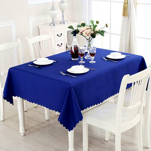 Nappe rectangulaire durable en polyester à bord ondulé pour mariage, banquet, fête, hôtel, <span class=keywords><strong>restaurant</strong></span> - Product Image 3