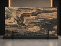 Dalle de quartzite violet fusionné polie avec veines violettes pour comptoirs, revêtements muraux, dessus de lavabo et projets de villas
