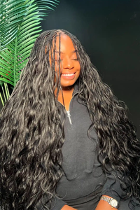<span class=keywords><strong>Cheveux</strong></span> birmans <span class=keywords><strong>bouclés</strong></span> doublement étirés avec extrémités en <span class=keywords><strong>spirale</strong></span>, <span class=keywords><strong>cheveux</strong></span> vierges naturels noirs 100g/paquet de <span class=keywords><strong>cheveux</strong></span> humains pour le tressage - Product Image 5