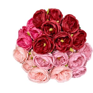 Bouquet de fleurs artificielles en soie Austin à 7 têtes, simulation de fleurs, décoration de sol pour mariage - Product Image 5