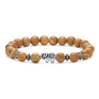 NUORO 8 Mét Gỗ Tự Nhiên Charm Bracelets Đàn Ông Phụ Nữ Handmade Trang Sức Animal Elephant Gỗ Đính Cườm Bracelet