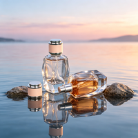 Botol Parfum Silinder Kaca Borosilikat Kosong 50ml dengan Cetakan Logo Transparan yang Populer dan Eksklusif