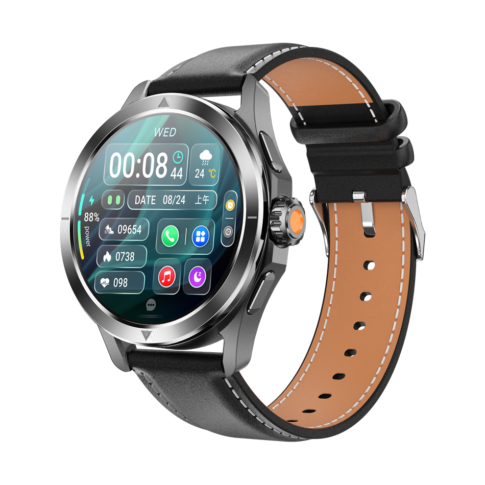 Gun Black+ Black Leather