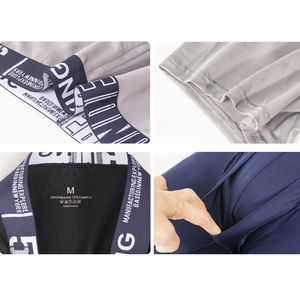 Venta al por mayor directa logotipo personalizado pantalones cortos de los hombres de color sólido agradable a la piel cómodo deporte hombres Boxer ropa interior - Product Image 3