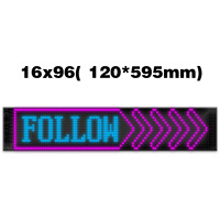 BGZM 1696 Nouveau panneau matriciel LED flexible contrôlé par application, écran numérique programmable, écran souple, éclairage de voiture 12V
