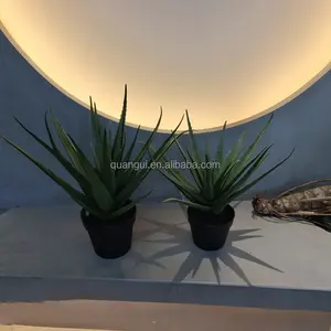 China Fabrik Großhandel individueller Naturgarten Kunststoff tropische grüne Bäume Indoor künstliche Aloe-Vera-Pflanze