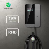 Tipo 1/Tipo 2/GBT/NACS 	 Cargador de Pared para Vehículos Eléctricos de 22 kW, Nivel 2 AC, para Casa y Apartamento, con DLB, WiFi, RFID, OCPP, Estación de Carga