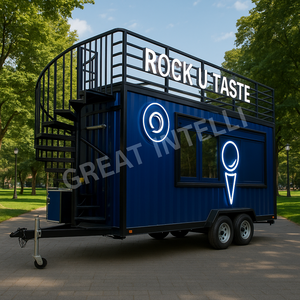 Nouvelle remorque alimentaire mobile multifonctionnelle d'Australie, conteneur-cuisine avec structure en acier pour hôtels et villas - Product Image 2