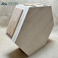 Kit complet de ruche en bois pour l'apiculture, ruche polie avec cadres, ensemble de démarrage pour apiculture