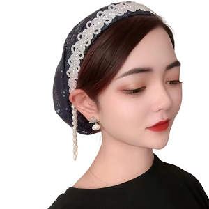 Nouveau <span class=keywords><strong>bonnet</strong></span> <span class=keywords><strong>chimio</strong></span> tressé hijab, turban africain pour femmes musulmanes, en tissu à sequins respirant et écologique, chapeaux quatre saisons - Product Image 1