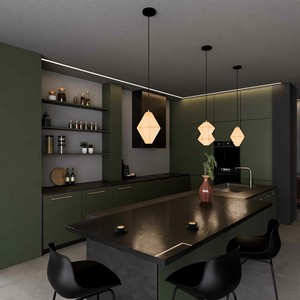 Lámpara colgante cuadrada minimalista moderna para comedor, candelabro LED de 5 luces, diseño de múltiples cabezales, control por interruptor, base para bombilla E27 - Product Image 3