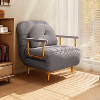 Sofa Bed 2-in-1 Rangka Metal Multifungsi Sofa Santai Lipat Sofa Cloud untuk Ruang Tamu Kamar Tidur Balkon Ruang Sewa
