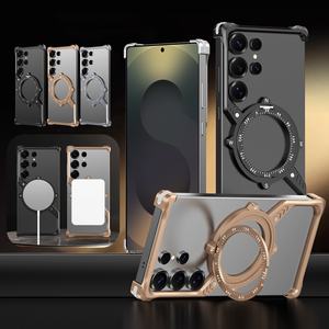 Metal magnético en forma de Z <span class=keywords><strong>Gear</strong></span> 360 soporte sin montura funda de parachoques luminosa para <span class=keywords><strong>Samsung</strong></span> S25 S24 S23 S22 cubierta de tornillo Ultra extraíble - Product Image 1