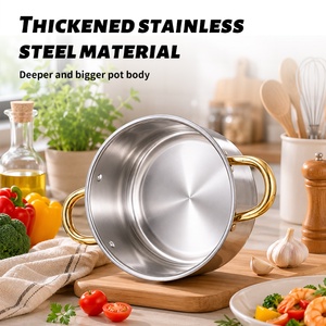 Wholesale 10 Pcs Stainless Steel Cookware <b>Set</b> Heavy Duty Cooking <b>Pot</b> Professional Soup Stockpot Kit Manufacturer - Product Image 4