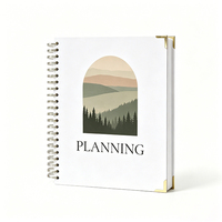 Carnet de planification personnalisé avec impression sur mesure, agenda quotidien non daté, organisateur de objectifs mensuels, journal de bien-être, carnet de notes spirale personnalisé