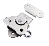 Attache à moraillon en acier inoxydable Loquet de tirage en métal Petit loquet à loquet papillon J808C