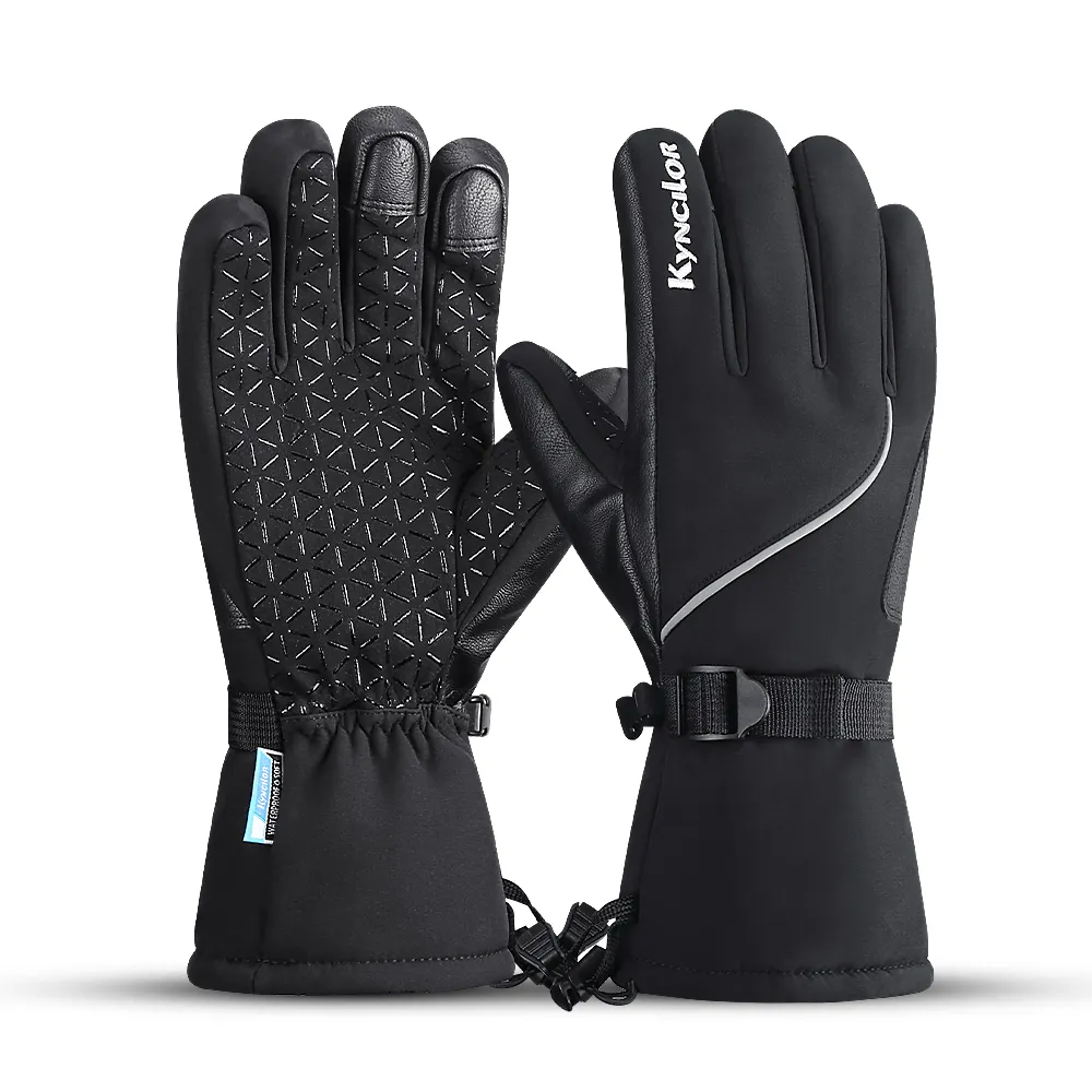 Invierno guantes de ciclismo Unisex antideslizante de Gel de silicona Palm nieve impermeable guantes de la pantalla táctil guantes de esquí de construir en polar mantener caliente