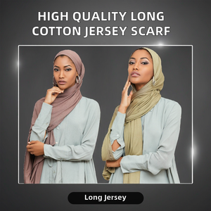 Foulard Hijab Long en Jersey Extensible de Haute Qualité, Vente Chaude, Uni, en Coton pour Filles Musulmanes, Vente en Gros - Product Image 2