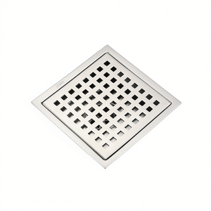 Desagüe de Ducha Cuadrado Moderno de Acero Inoxidable de 6 Pulgadas Cromado para Hoteles - Product Image 1