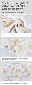 Paños de Crepé para Bebés de Alta Calidad, 4 Capas, 100% Algodón, Logotipo Personalizado, Súper Absorbentes, Secado Rápido, 27x56cm - Product Image 6